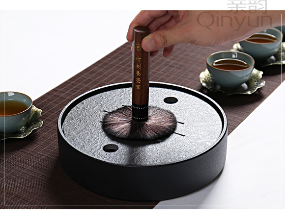 Qin Yun Brown Tea Tea Brush Black and White Rosewood Pot Pot Brush Brush bình pha trà giữ nhiệt