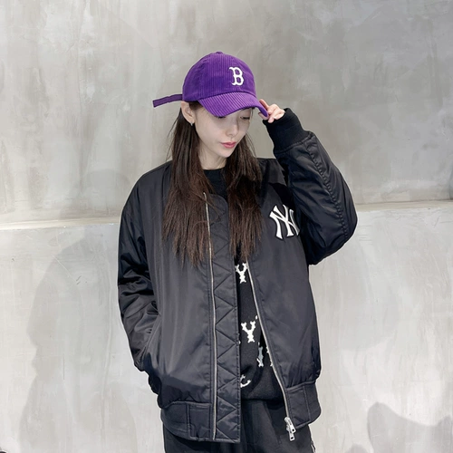 MLB, бейсбольная форма, куртка, демисезонный пуховик подходит для мужчин и женщин, с вышивкой