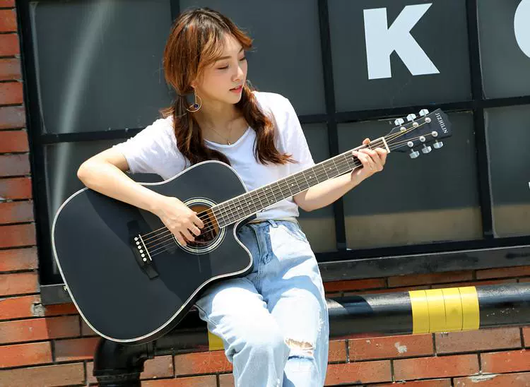 40 inch 41 inch dân gian guitar acoustic người mới bắt đầu guitar sinh viên mới thực hành giới thiệu nhạc cụ unisex - Nhạc cụ phương Tây