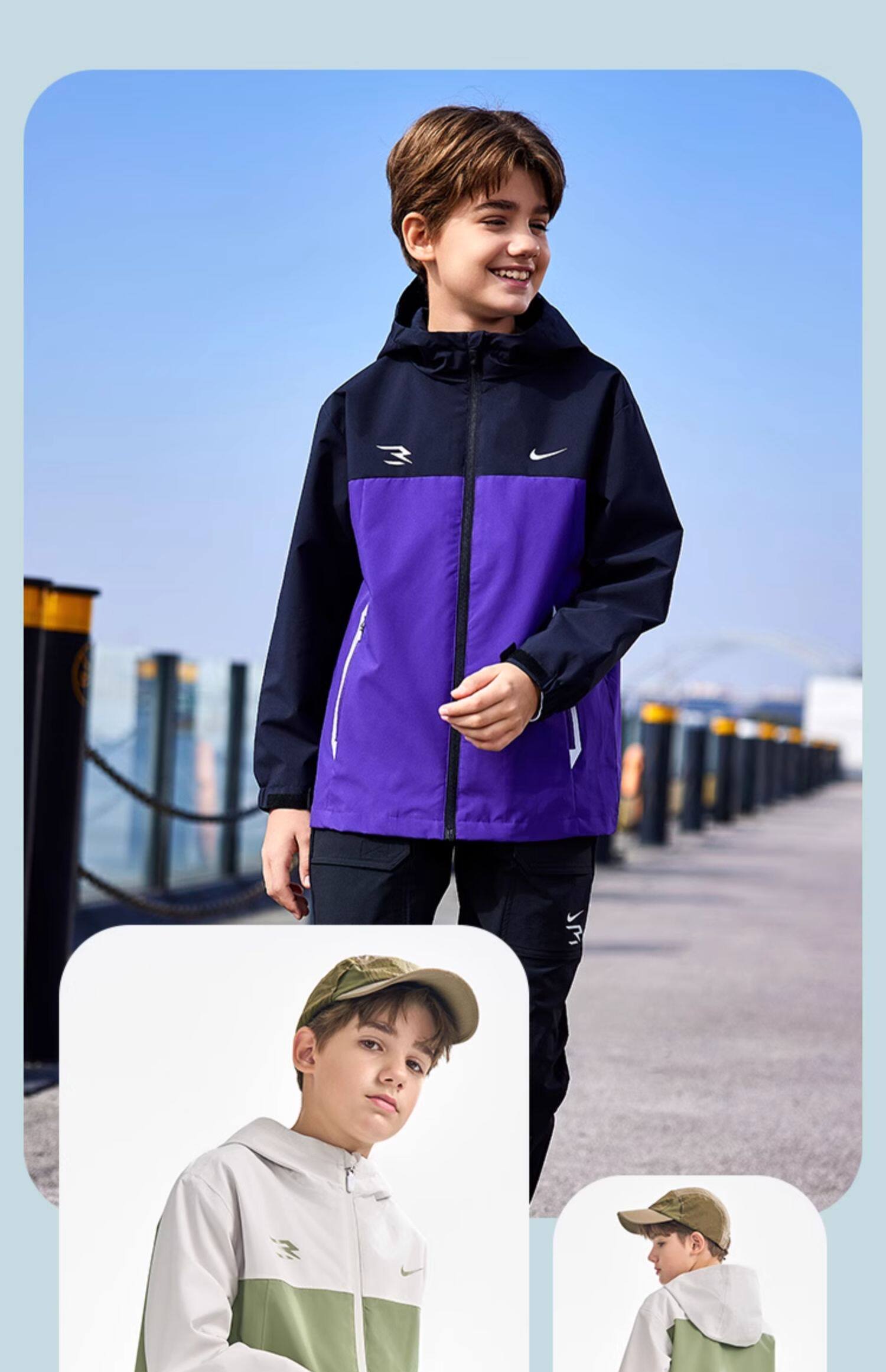Nike, детская летняя одежда, куртка, весенний утепленный ветрозащитный плащ, тренд сезона 
