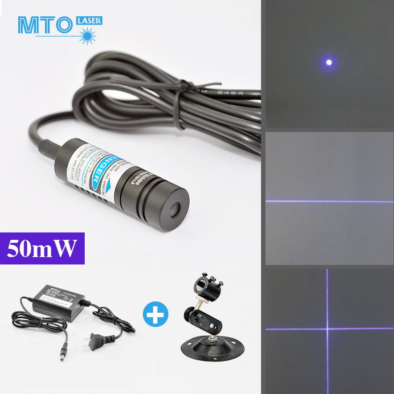 Industrial grade blue-violet cursor line device 405nm50mW point sight one word laser module cross laser head