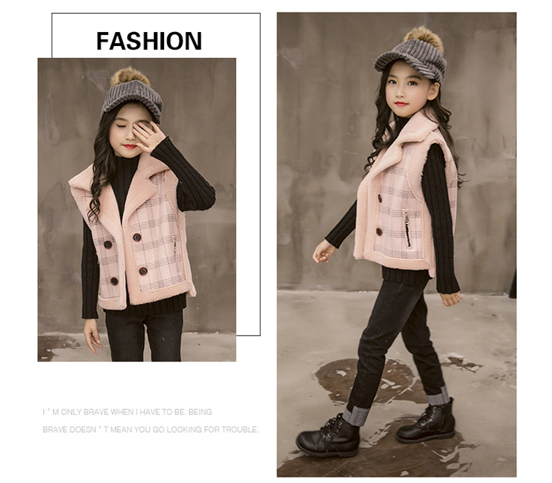 Áo vest 5 bé gái 6 lông một mùa thu 2018 mới mẫu áo len gile trẻ em 