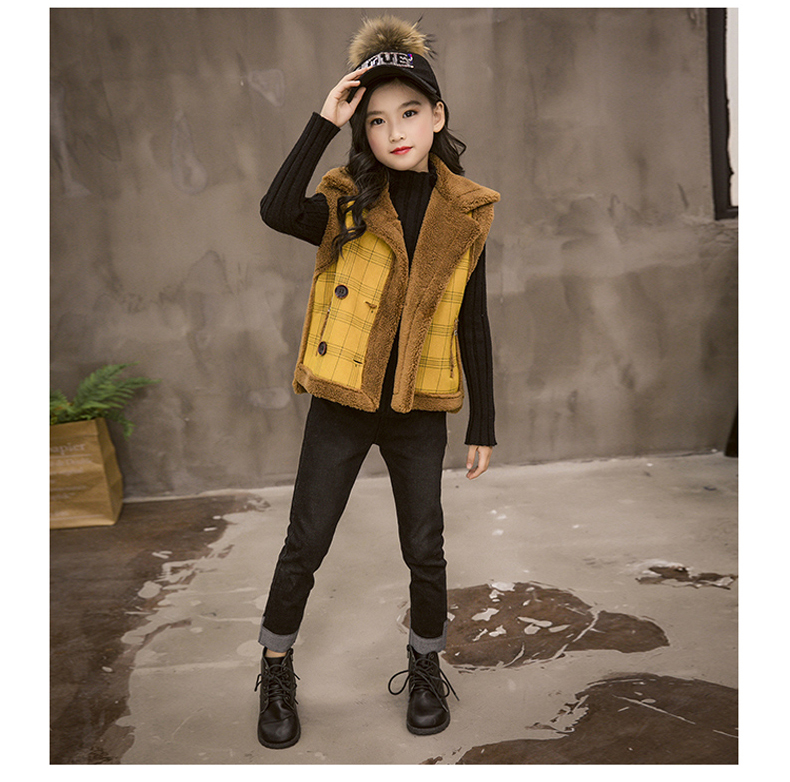 Áo vest 5 bé gái 6 lông một mùa thu 2018 mới mẫu áo len gile trẻ em 
