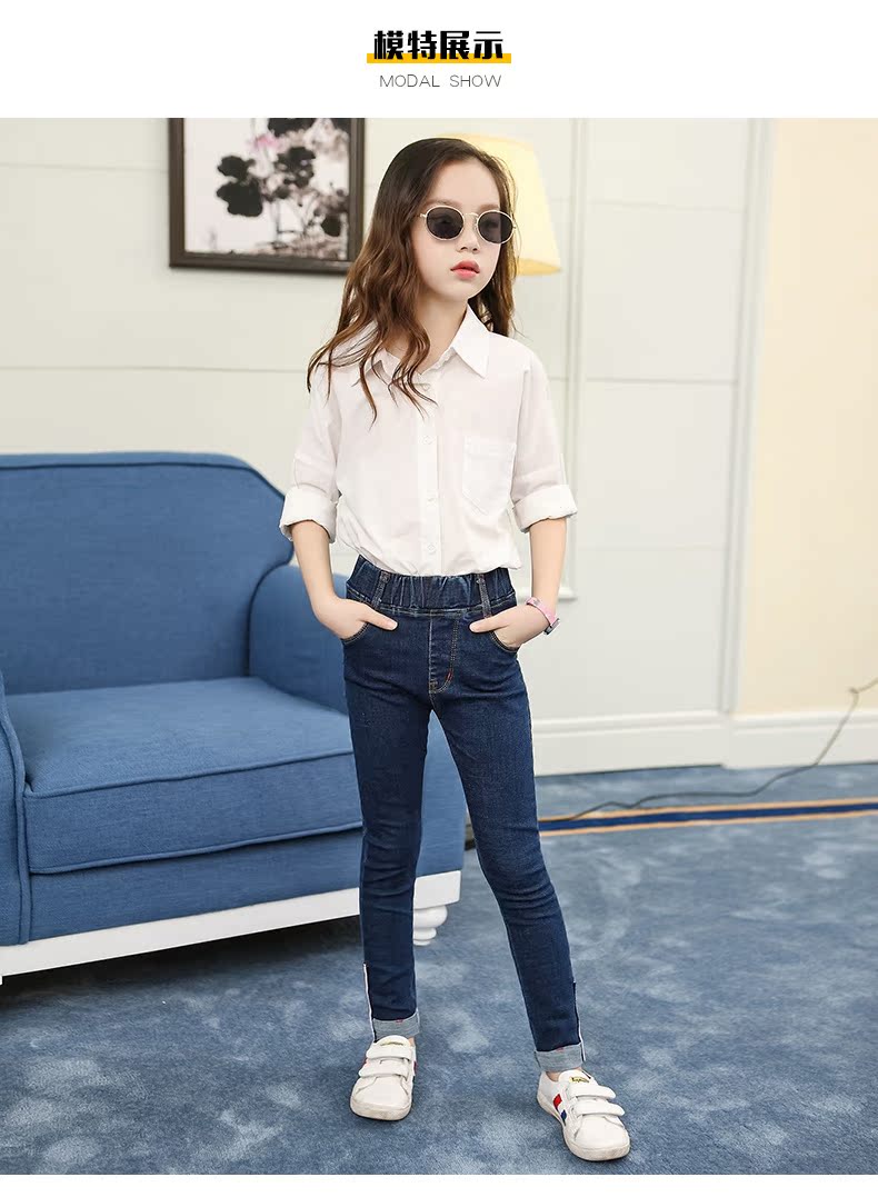 5 bé gái 6 quần áo xuân hè 7 quần jean 2019 làn sóng mới 8 trẻ em 12 trẻ em trẻ em 15 tuổi quần dài quần xinh cho bé 