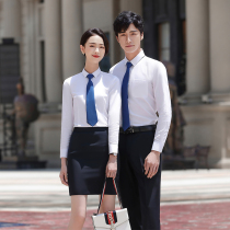 Mens and womens business formal suits iron-free shirts to work hotel front desk attendants work clothes womens professional wear fashion