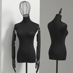 Black Cotton Mannequin Stand Display Prop for Women's Wedding Dresses, Fashion Clothing Store, and Mannequin Model