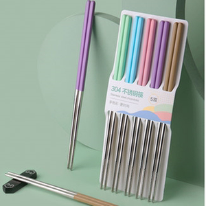 双枪不锈钢筷子304家用防滑