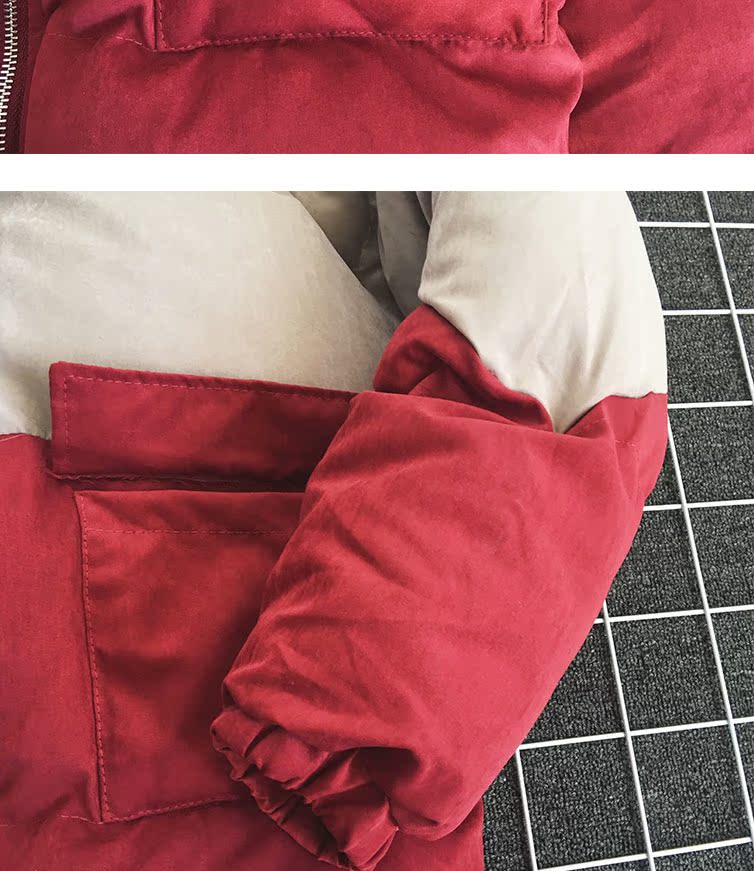 Áo đảo gió mùa đông những người yêu gió mặc quần áo bánh mì nam phiên bản Hàn Quốc bf đại học gió phim hoạt hình in dày áo trùm đầu bông nữ áo phao béo nam nữ