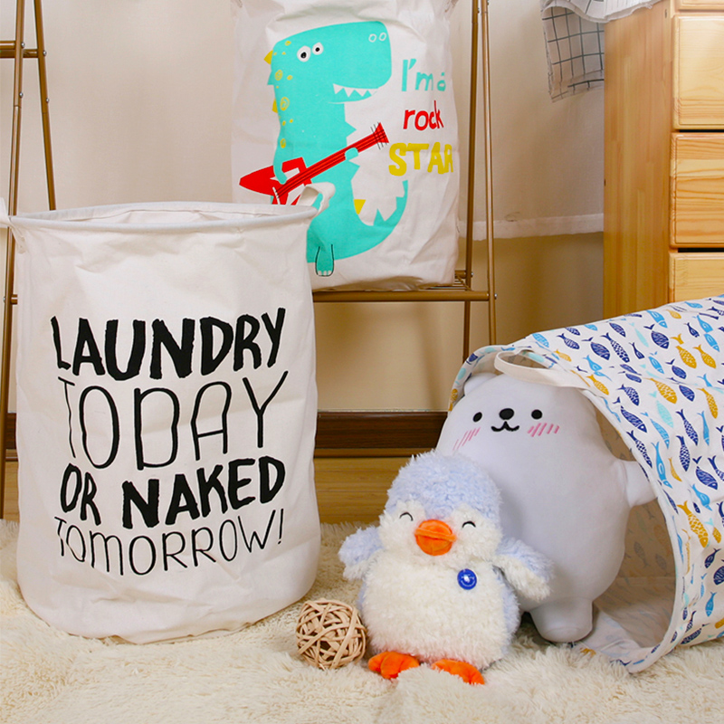 Toilet Cotton Linen Cloth Dirty Laundry Basket Dirty Laundry Basket Folded Toy Clothing to put dirty clothes Basket Containing Bucket Laundry Basket-Taobao