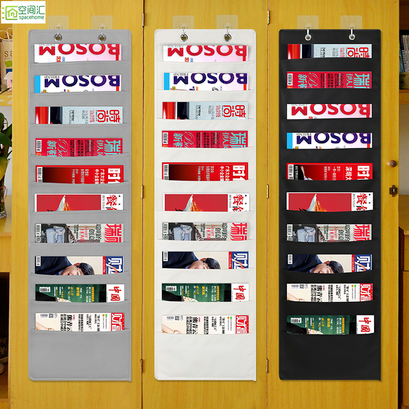 Office book documents magazine collection of bags wall-mounted washable cloth bag classroom hanging pockets Dormitory Hanging Bag Wall Hanging