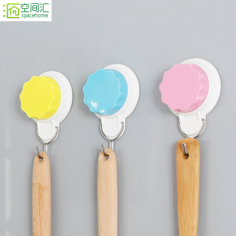 Large disc powerful adhesive hook suction cup door rear hook kitchen No-mark adhesive hook free of punching hanging wall bearing hook
