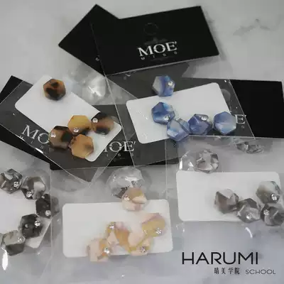 Japanese MOE jewelry hexagonal dream Amber planet diamond imitation Amber nail jewelry