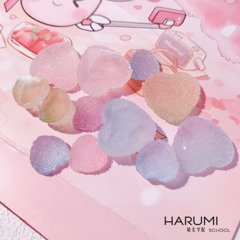 Japan MOE Colour Gradual Layer Juice Soft Sugar Ornament Mesh Red Mechia QQ Sugar Soft Nail Decoration Sticker