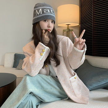 Women's clothing/women's boutique short coat small fragrance slim woolen conventional new polyester fiber women's d9 Women's clothing/women's boutique short coat small fragrance slim woolen conventional new polyester fiber women's d9