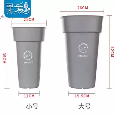 Wake up flower bucket Square flower bucket plastic flower bucket Household flower arrangement bucket Florist professional deep water wake up flower