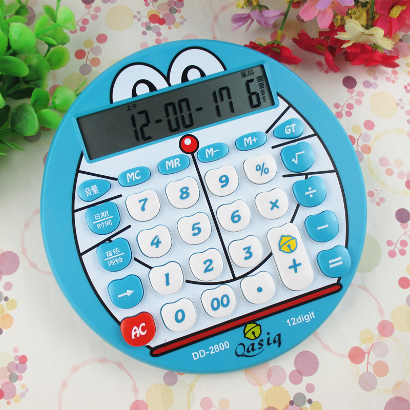 Large Voice Calculator, Blue Cartoon, Cute Blue Chubby Computer, 12-Digit, Real Human Pronunciation, Large Screen Large Voice Calculator, Blue Cartoon, Cute Blue Chubby Computer, 12-Digit, Real Human Pronunciation, Large Screen