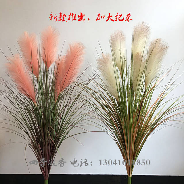 New products large bundles of reed grass simulation flower landscaping home living room floor-to-ceiling decoration window decoration green plant gardening