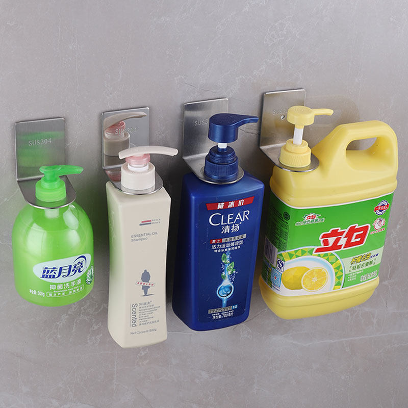 Free Punch Stainless Steel Makeup Room Handwashing Liquid Body Wash bath Bathroom Hanging Rack Kitchen Wash & Finish Bathroom Shampoo Wall-mounted