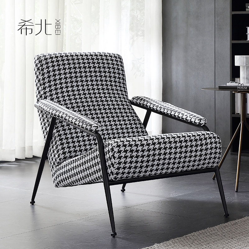 Thousands Birds Lattice Sofa Chair Designer Living-room Internet Café Reading Modern Minimalist Iron Art Industrial Wind Cafe Chair in a single chair