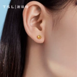 [Десять миллиардов субсидий] Tsl Xie Ruilin Foot Gold Servgs Серьги Light Loodse Betal Простые серьги маленькая осень YK259