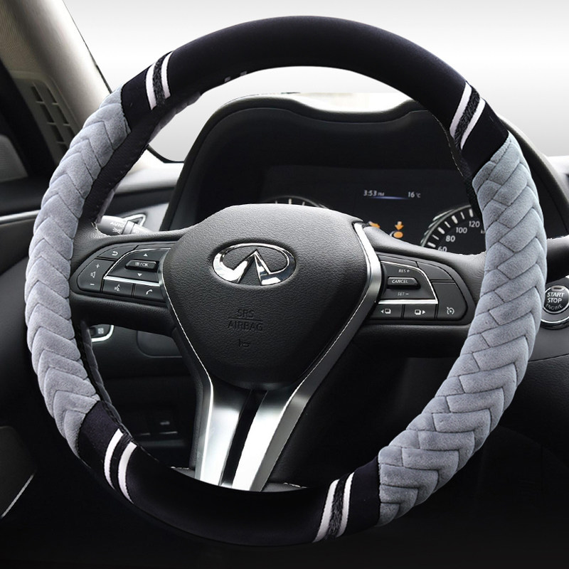 Suitable for Infinity Q50L Q50L Q70 QX50 JX35 JX35 G37QX30 G37QX30 steering wheel cover winter plush-Taobao