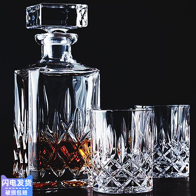 XIANGXIN CRYSTAL GLASS BIG WHISKY CUP FOREIGN WINE CUP WAKE-UP WINE POT WINE WITH SET OF BEER SPIRITS GLASSES