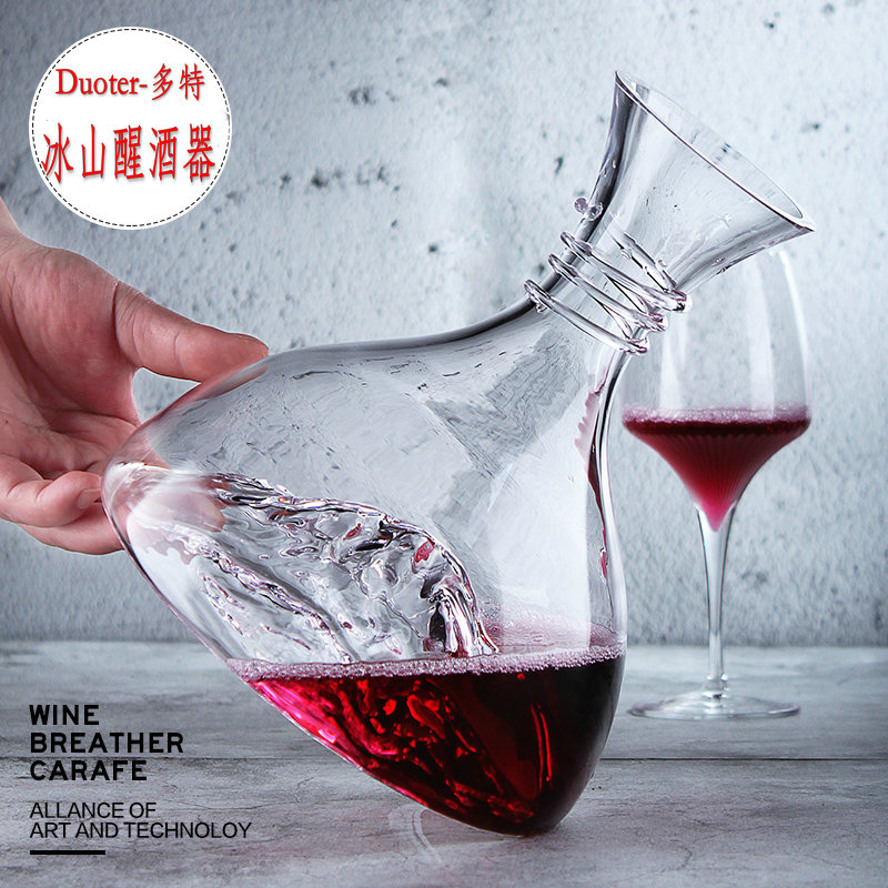 New manual iceberg crystal glass Eurostyle quick decanter red wine Home thickened wine Wine Distributor Pot
