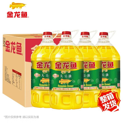 金龙鱼 [精炼一级大豆油5L/5L*4桶整箱非转基因食用油家用烹饪炒菜]