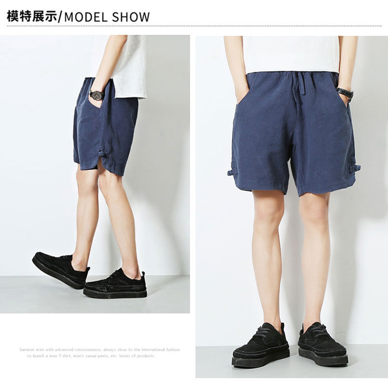 Quần short nam mùa hè bông và vải lanh lỏng lẻo năm quần kích thước lớn nam quần lớn Hàn Quốc phiên bản của quần bãi biển mùa hè trong quần thủy triều 	quần gió đi biển