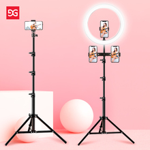 手机直播支架三脚架多功能三角架夹补光灯