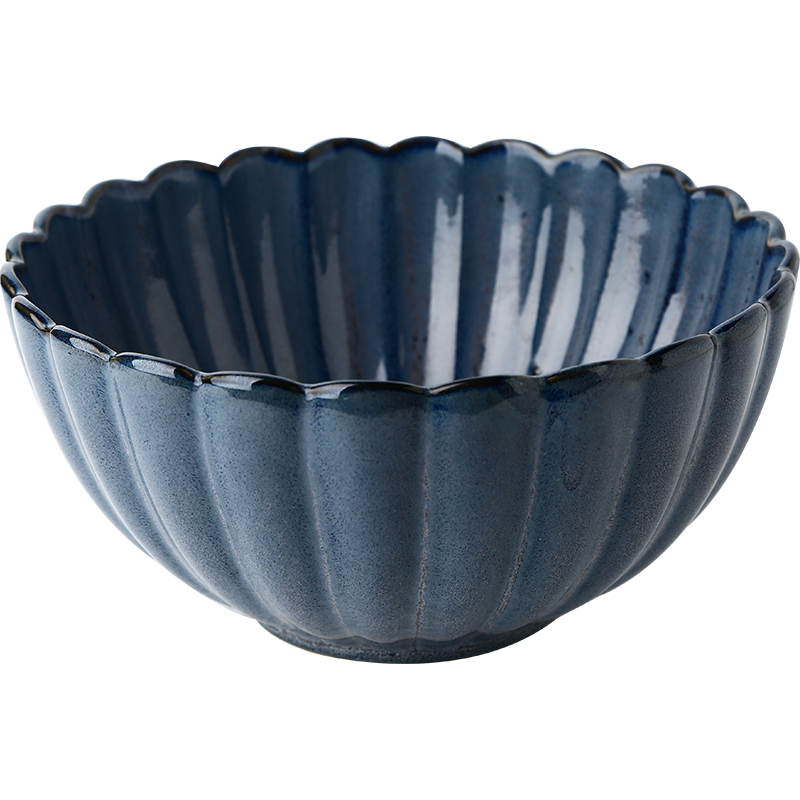 Ink blue ceramic dishes restoring ancient ways the high level of appearance plate suit rice bowl dish dish steak dinner plate