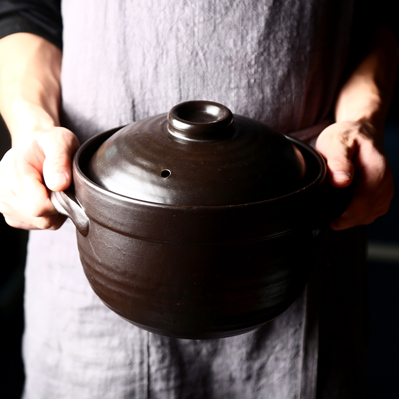 Creative casseroles, Japanese - style dual cover soil pot pot of meters consisting flame stew pot soup rice stewing pot ceramic saucepan