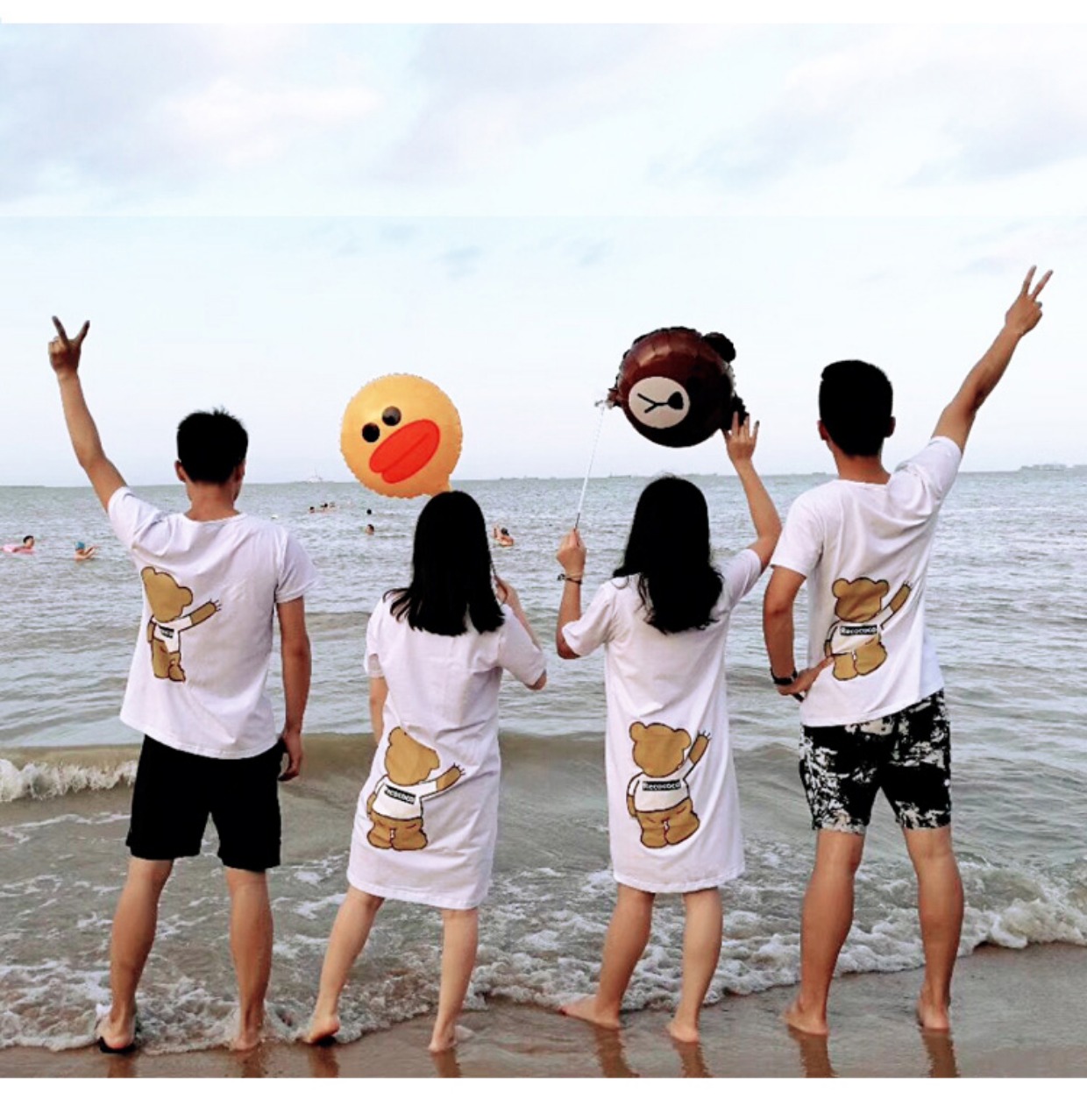 Gia đình mới 2018 vừa vặn mùa hè Gia đình ba gia đình mặc áo ngắn tay cỡ lớn cho mẹ và bé phụ nữ bexinhshop shop