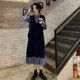 Sweater vest suit spring loose design long shirt skirt women's two-piece knitted fashion dress autumn and winter