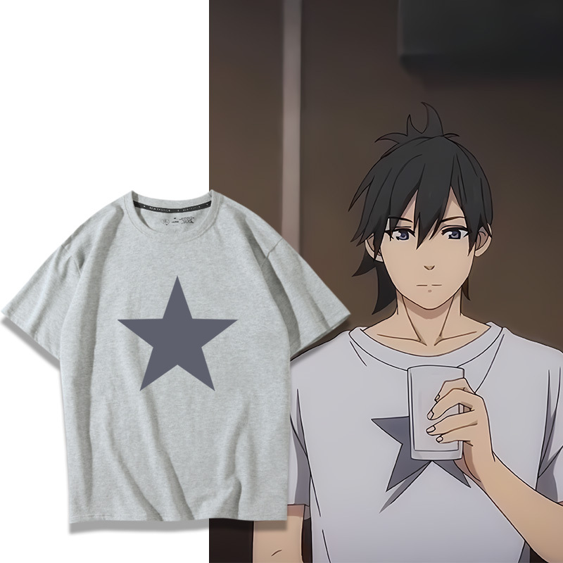 Anime One Underworld Zhang Chulan Same Style Short-Sleeve T-Shirt Movie Merchandise Unisex Cosplay Half-Sleeve Pure Cotton Top Summer