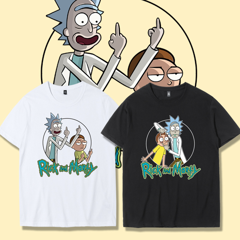 Rick and Morty Short-Sleeve T-Shirt Men's Collaboration Love Apartment 5 Zhuge Dali Same Style Rick and Morty Clothing Rick and Morty Short-Sleeve T-Shirt Men's Collaboration Love Apartment 5 Zhuge Dali Same Style Rick and Morty Clothing