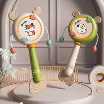 Baby rattle baby can gnaw soft rubber rattling drum toddler early education wave drum toys 0-3 years old