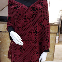  Creative handmade pastoral style scarf multi-function shawl literary fan hand crochet scarf shawl can be customized according to requirements