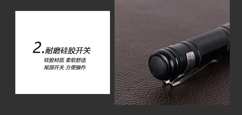 Đèn LED mắt nổi bật mini đèn pin zoom chói với bút khóa ngoài trời không thấm nước túi nhà đèn pin siêu sáng x800