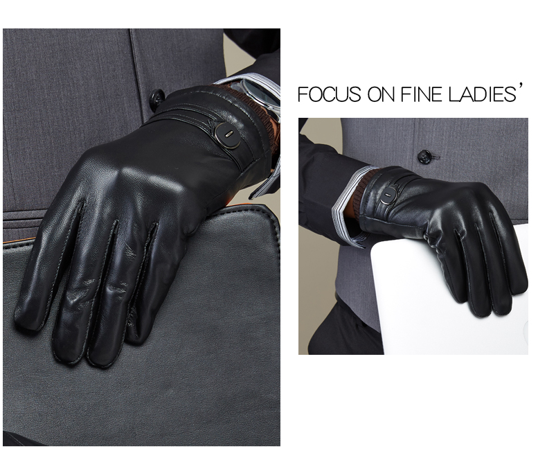 Gants pour homme      en peau de mouton - Ref 2782432 Image 14