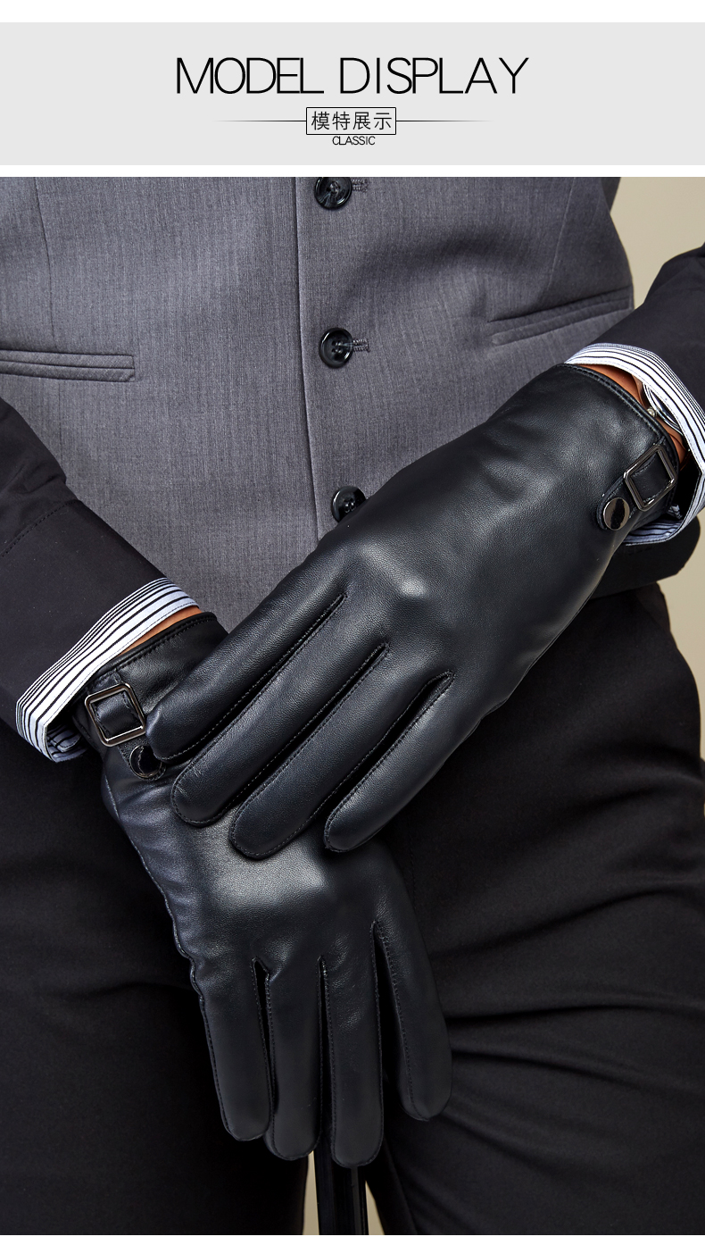 Gants pour homme      en peau de mouton - Ref 2782431 Image 12