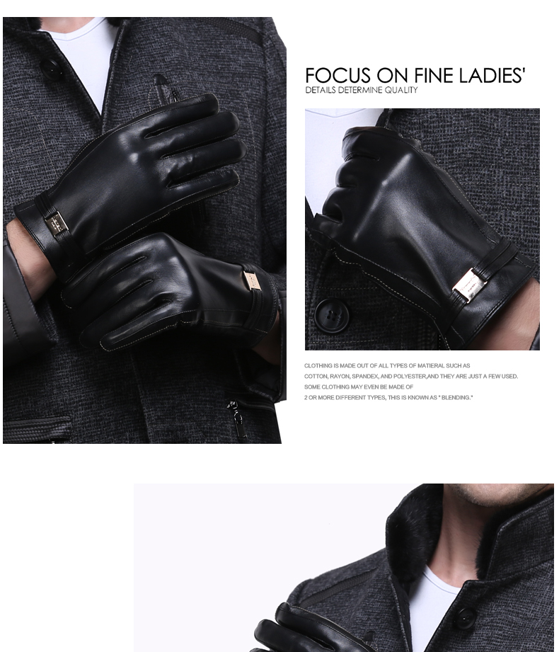 Gants pour homme      en peau de mouton - Ref 2782420 Image 14