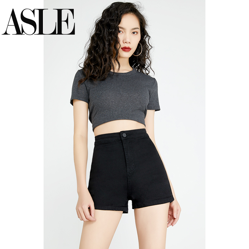 Black Denim Shorts for Women, Tight-Fitting, Ultra-High Waist, 2026 Spring/Summer New Korean Style, Versatile A-Line, Stretchy, Slim-Fit Hot Pants Black Denim Shorts for Women, Tight-Fitting, Ultra-High Waist, 2026 Spring/Summer New Korean Style, Versatile A-Line, Stretchy, Slim-Fit Hot Pants
