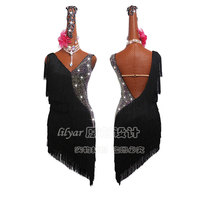 Jia Huixin Latin dance skirt petasant skirt adult female performance costume competition uniform black strapless skirt children