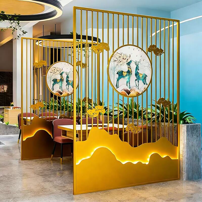 Wrought Iron Restaurant Partition, Office Screen, Hot Pot Restaurant Fence, Industrial Style Arched Door, Entrance Hall, Bar Moon Door