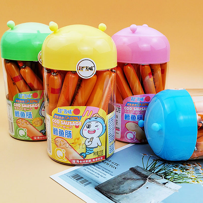Super friendly cod sausage canned 270g multi-flavor ready-to-eat non-staple food fish sausage leisure snack snacks