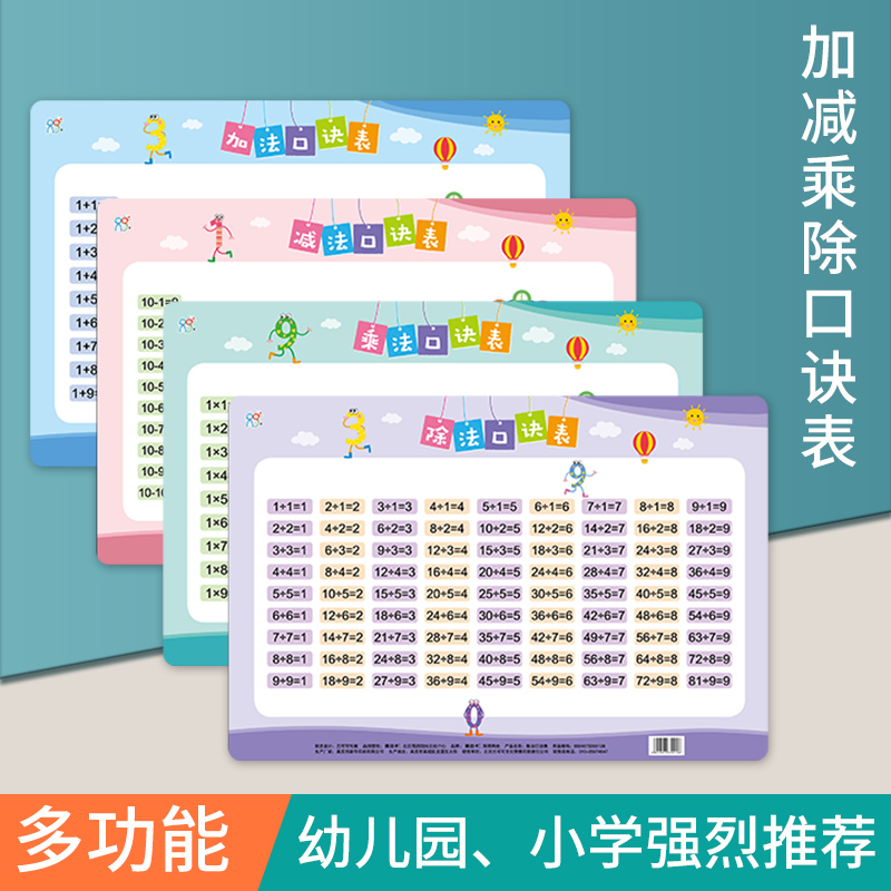 Elementary school flipchart set full set of addition and subtraction numbers division 99 multiplication formula table Children's learning early education enlightenment