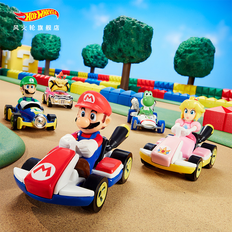 Hot Wheels Super Mario Themed Series of Toy Cars for Children, Static Car Models, Racing Tracks Hot Wheels Super Mario Themed Series of Toy Cars for Children, Static Car Models, Racing Tracks