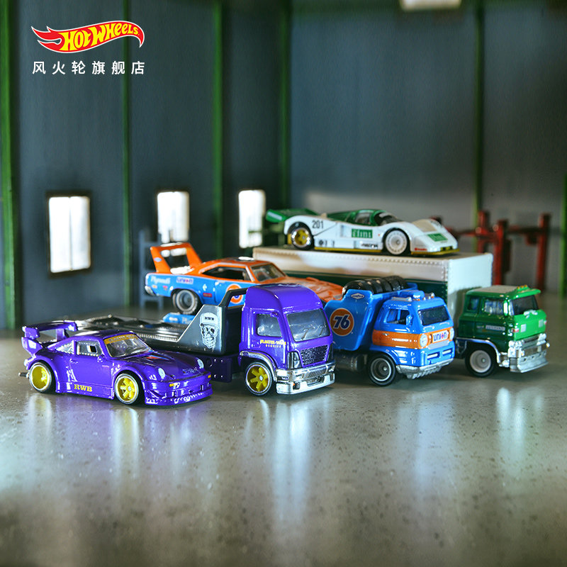 Hot Wheels 风火轮 汽车文化运输系列 FLF56-986J 重型运输车队模型玩具 4套装 ¥348.77