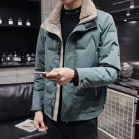 Мужской трендовый универсальный пуховик, короткая куртка, в корейском стиле, 2021 года